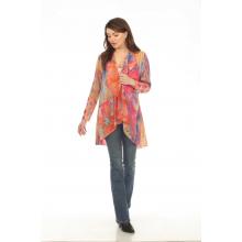 Women's Polk Burnout Grand Canyon Open front Cardigan KV24139