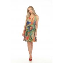 Lady's Gold with Floral Leaf Artwork Dress KX237