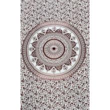 Brown Floral Mandala Tapestry B13A