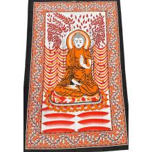 Orange Buddha Meditation Tapestry B130A