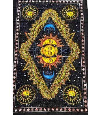 Sun Moon Diamond Mandala Tapestry B132