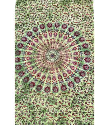Paisley Mandala Green Tapestry B136 