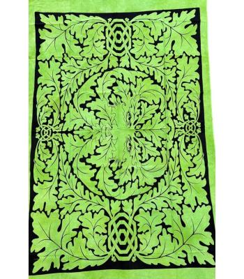 Celtic Nature Motifs Green Tapestry B39
