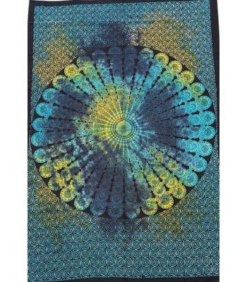 Teal Peacock Mandala Tapestry B74
