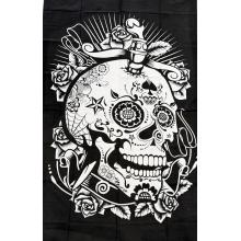 Sugar Skull Black White Tapestry B98