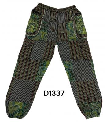 Cotton Patchwork Jungle Tribal Pant D1337 