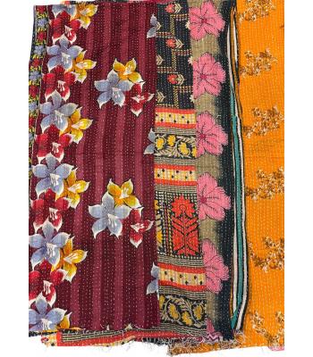 Cotton Multi Assorted Color Kantha Scarf D1562