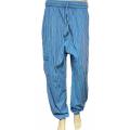 Cotton Box Pocket Drawstring Blue Stripe Yoga  Pant D439 