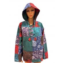 Cotton Multi Color Patch  Hooded Star Pullover Jacket DT25805