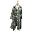 Cotton Gold Lie Multi Print Long Open Front Cardigan KBS25