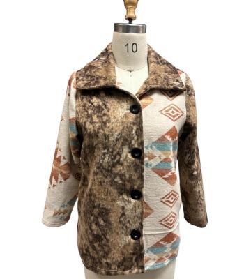 Women Cowgirl Aztec Trible Jacket KBS25509