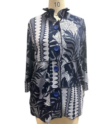 Women Multi Patchwork Button Down Floral Jacket KCT25520