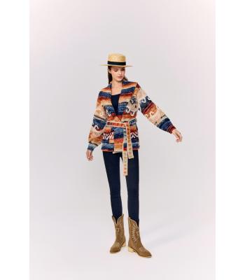 Women Queen Cali Open Front Sweater Cardigan KN25534 