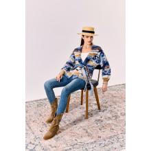 Women Blue Lake Open Front Sweater Cardigan KN25535