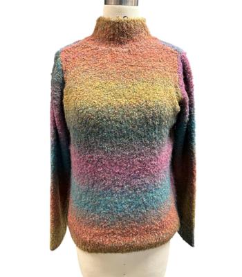 Women Forest Green Ombre Super Soft Sweater Top KN25555