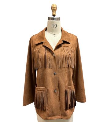 Women Suede Cowgirl Jacket KX25595