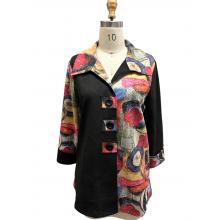 Women Multi Color Suede Three Button Festive Jacket KX25598