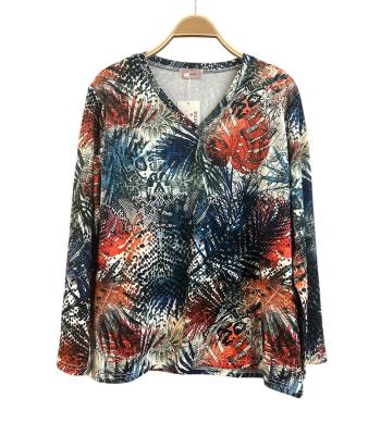 Women Jungle Beauty V Neck Festival Top KZ25613