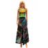 Cotton Multi Jungle Beauty Block Patch Warp Around Skirt LF522