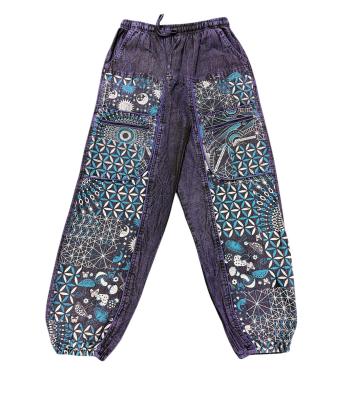 Cotton Purple Multi Yoga Pant NC39