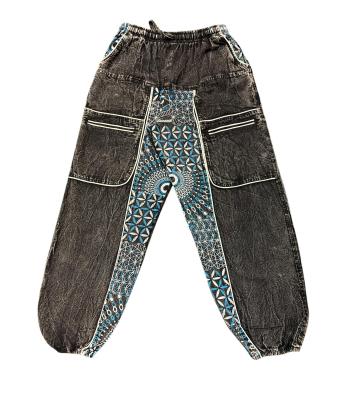 Cotton Stonewash Patchwork Festival Pant NC43