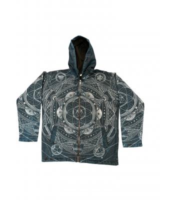 Cotton Blue Fleece Lining  Zip Hood Universal Jacket NC46