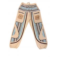 Cotton Patchwork Brown Spiral Yoga Pant NC52
