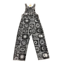 Cotton Sun Moon Patch Design Jumpsuit Overalls NC60