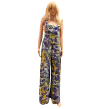 Cotton Sun Moon Galaxy Design Tie Dye Overalls NC64