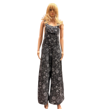 Cotton Sun Moon Galaxy Black and White Overall NC66