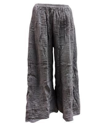Cotton Crinkle Grey Palazzo Pant KTK403Grey