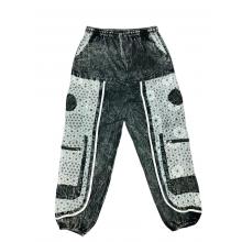 Cotton Patchwork Stonewashed Dark Sea Pant R25910