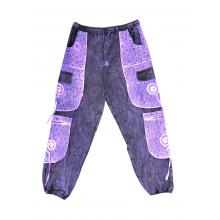 Cotton Multi Patchwork Purple land Swirl Sun Moon Pant R25920