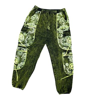 Cotton Multi Patchwork Jungle Beauty Swirl Sun Moon Pant R25926