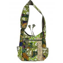 Cotton Patchwork Kantha Stiches Quilted  Hobo  Bag R25958