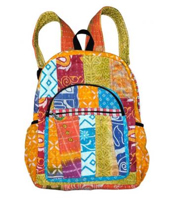 Cotton Hand Stiches Patchwork Kantha Antique Himalaya Backpack R25998