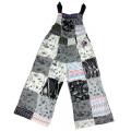 Cotton Multi Patchwork Mushroom overall Jumpsuit R26006