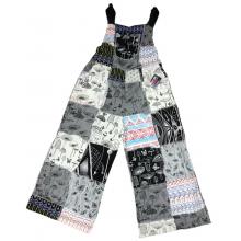 Cotton Multi Patchwork Mushroom overall Jumpsuit R26006