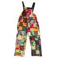 Cotton Multi Color Patchwork Holidays Jumpsuit Overall R26008