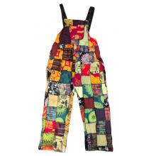 Cotton Multi Color Patchwork Holidays Jumpsuit Overall R26008