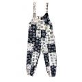Cotton Black and White Multi Celtic Overall Jumpsuit R26020