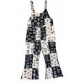 Cotton Black and White Multi Celtic Palazzo Overall Jumpsuit R26023
