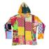 Cotton Multi Color Kantha Hood Zip Jacket R26058