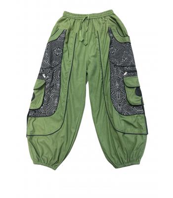  Emb Pocket Green Himalaya Boho Pant RB12
