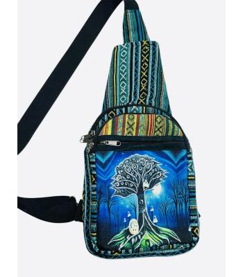 Cotton Mystic Grove Tree of Life Side Crossbody Backpack RIB25713