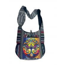 Cotton Multi Color Side Pocket Yoga Tree of Life Bag RIB25722
