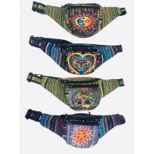 Cotton Multi Color Set of Nature of Earth Sun Moon Fanny Bag  RIB25728