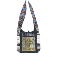 Cotton Multi Razor Cut  Knot and butterfly Celtic Cross Bag RIB25744