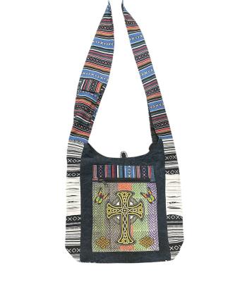 Cotton Multi Razor Cut  Knot and butterfly Celtic Cross Bag RIB25744