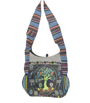 Cotton Side Pocket Multi Celtic Dragon Tree of Life Bag RIB25747